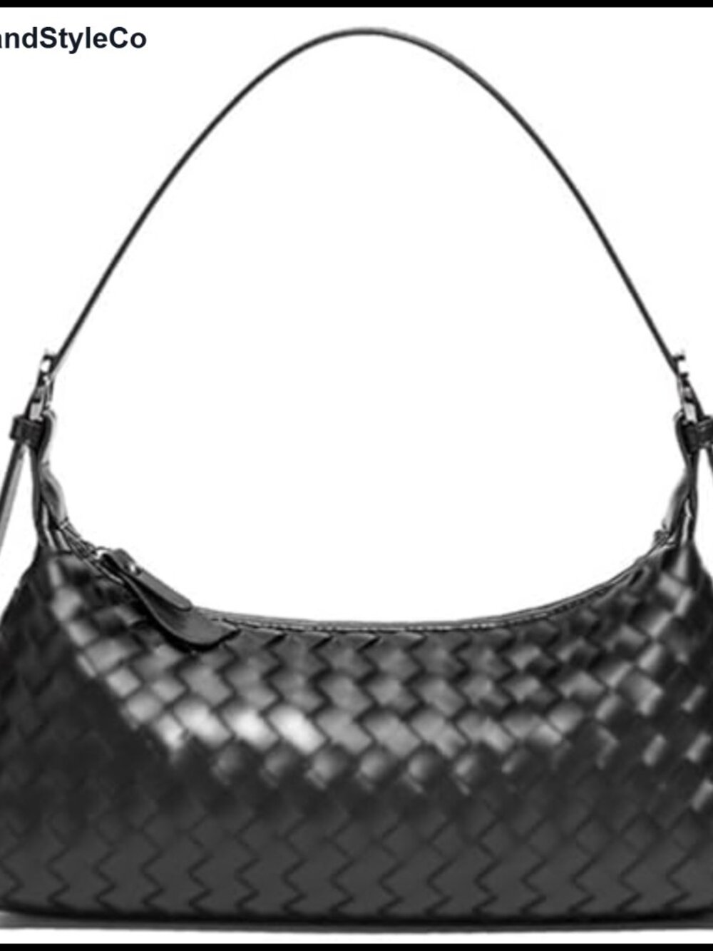 Woven Faux Leather Hobo Bag Crossbody Shoulder Purse for Women